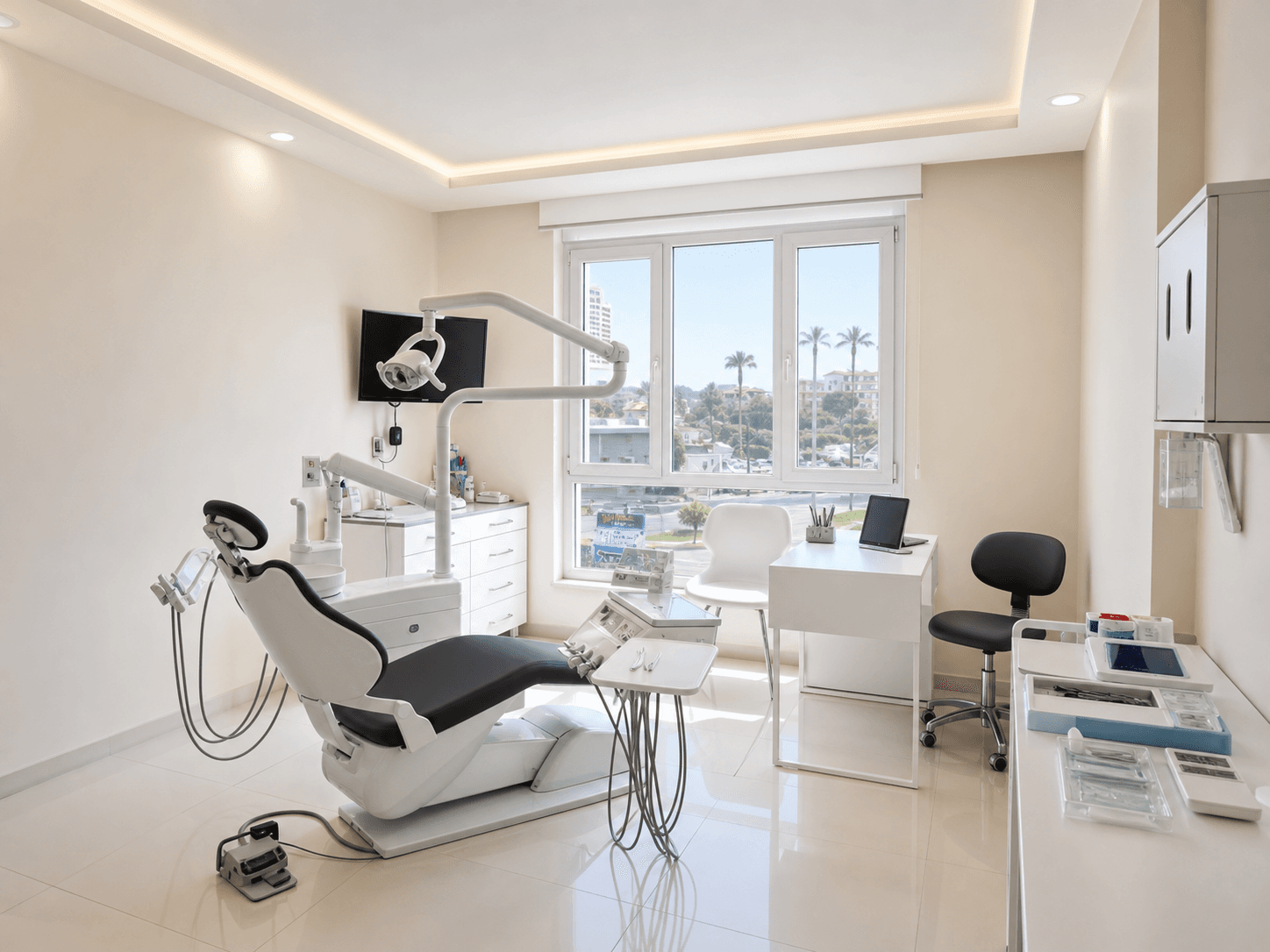 Sterile dental treatment room and equipment